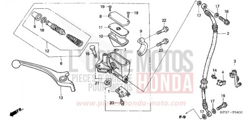 MASTRO FRENO ANTERIORE ANF1257 di 2007